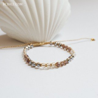 Handcrafted Crystal Beads Bracelet Premium Handmade Design